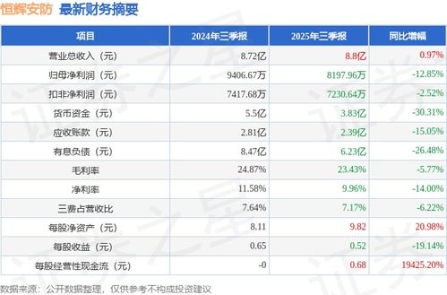 恒輝安防2025年三季報簡析 增收不增利，應收賬款高企，安全評價業務引關注